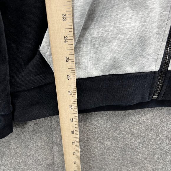 Guess Sweater Women 18 Black White Full Zip Hoodie Full Zip Jacket Spell out VTG - Picture 7 of 12